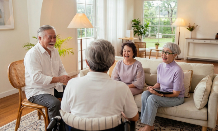 การจัดห้องนั่งเล่นสำหรับผู้สูงอายุ